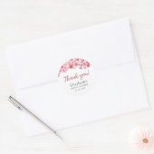 Watercolor Pink Sakura Flowers, Bridal Shower Ronde Sticker (Envelop)