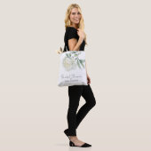 Watercolor Pioen Bloem | Bruidsfeest Tote Bag (Op model)