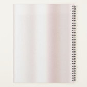 Watercolor Pioen Bloem Huwelijksplanner Planner (Achterkant)