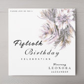 Watercolor Pioen Bloemen ELKE Verjaardagsfeest Kaart