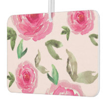 Watercolor pioenrozen bloemmotief luchtverfrisser
