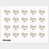 Watercolor Pioenrozen Goud Gespetterde Sticker (Vel)
