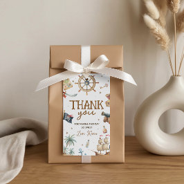 Watercolor Piraat Schat Favor Gift Tags Cadeaulabel
