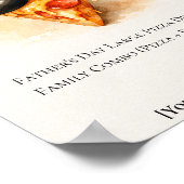 Watercolor Pizza Beste Slice Vaderdag Poster (Hoek)