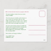 Watercolor Plaid Christmas Custom Photo Business Feestdagenkaart (Achterkant)