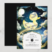 Watercolor Plezier Eendje Verjaardag Kaart (Voorkant / Achterkant)