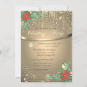 Watercolor Poinsettia, Confetti Company Kerstmis  Kaart (Voorkant)