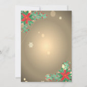 Watercolor Poinsettia, Confetti Company Kerstmis  Kaart (Achterkant)