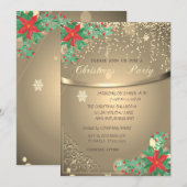 Watercolor Poinsettia, Confetti Company Kerstmis  Kaart (Voorkant / Achterkant)