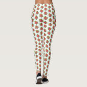 Watercolor Poinsettia - Kerst Leggings (Achterkant)