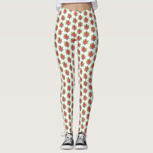 Watercolor Poinsettia - Kerst Leggings