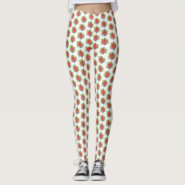 Watercolor Poinsettia - Kerst Leggings