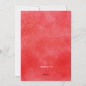 Watercolor Poinsettia Kerstkrans Fotokaarten Feestdagenkaart (Achterkant)