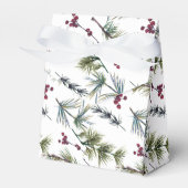 Watercolor Poinsettia Pattern Bedankdoosjes (Voorkant Zijde)