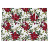 Watercolor Poinsettia Pattern  Groot Cadeauzakje (Voorkant)