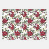 Watercolor Poinsettia Pattern  Inpakpapier Vel (Voorkant)