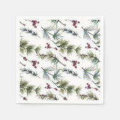 Watercolor Poinsettia Pattern  Servet (Voorkant)