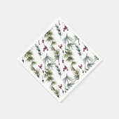 Watercolor Poinsettia Pattern  Servet (Hoek)