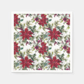 Watercolor Poinsettia Pattern Servet (Voorkant)