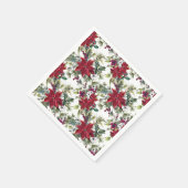 Watercolor Poinsettia Pattern Servet (Hoek)