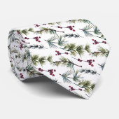 Watercolor Poinsettia Pattern  Stropdas (Opgerold)