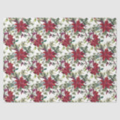 Watercolor Poinsettia Pattern Tissuepapier (Voorkant)