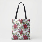 Watercolor Poinsettia Pattern Tote Bag (Voorkant)