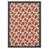 Watercolor Poinsettia Tablecloth Rustic Christmas Tafelkleed (Voorkant)