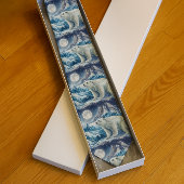 Watercolor Polar Bear Arctic Ice Stropdas