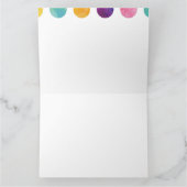 Watercolor polka dots 二つ折りサンキューカード bedankkaart (Binnen)