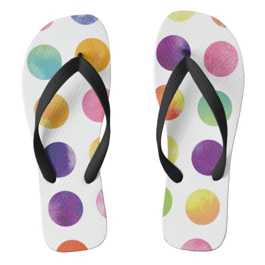 Watercolor polka dots teenslippers (Voetbed)