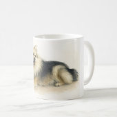 Watercolor Pomchi Dog Portrait Coffee Mug Koffiemok (Voorkant rechts)