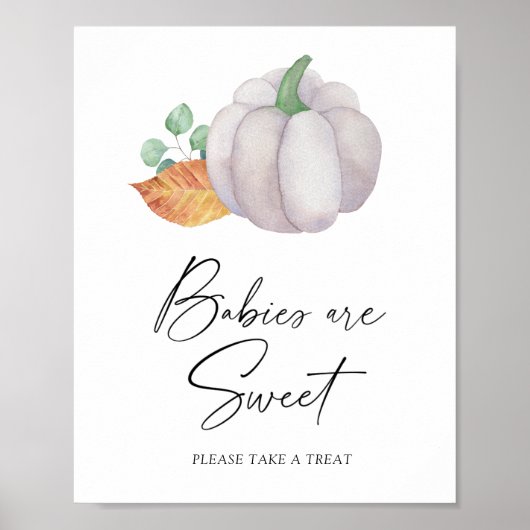 Watercolor pompoen - baby's zijn lief poster (Voorkant)