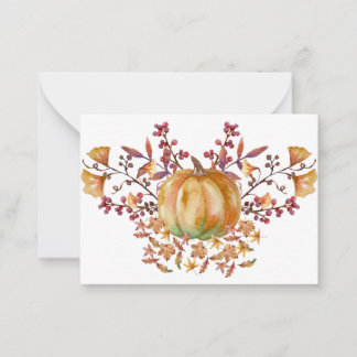 Watercolor Pompoen Briefkaart
