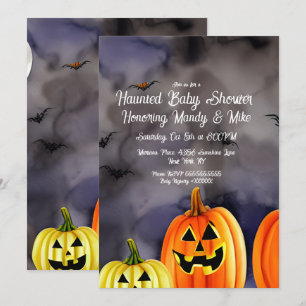 Watercolor Pompoen Scene Halloween Feest Kaart