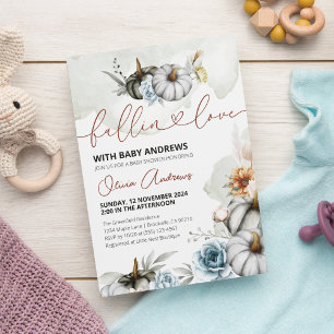 Watercolor Pompoenen Verliefd Baby Shower Kaart
