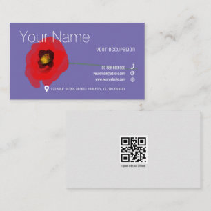 WATERCOLOR POPPY Collectie Standaard BC Visitekaartje