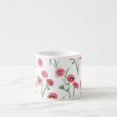 Watercolor Poppy Field Kitchen Espresso Kop (Voorkant)