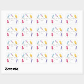 Watercolor Popsicle Baby's eerste bibliotheek Vierkante Sticker (Vel)