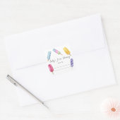 Watercolor Popsicle Baby's eerste bibliotheek Vierkante Sticker (Envelop)