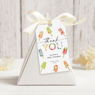 Watercolor Popsicle Klaar om te barsten Baby Showe Cadeaulabel