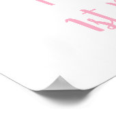 Watercolor Popsicle Roze Meisje Verjaardag Welkom Poster (Hoek)