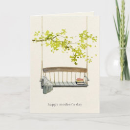 Watercolor Porch Swing Mother's Day Card Kaart