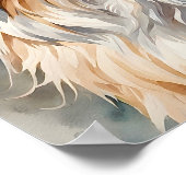 Watercolor portretpose zoete Shih Tzu-hond Poster (Hoek)