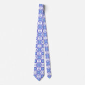 Watercolor Positano Amalfi Blauwe Design Stropdas (Voorkant)