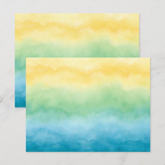 watercolor postcard briefkaart (Voorkant / Achterkant)