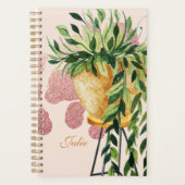 Watercolor Pothos Plant Script Naam Planner (Voorkant)