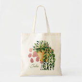 Watercolor Pothos Plant Script Naam Tote Bag (Voorkant)