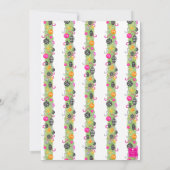 Watercolor Preppy Bright Christmas Garland Photo Feestdagenkaart (Achterkant)