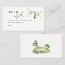 Watercolor Preppy Golf Jongen baby shower luier ra